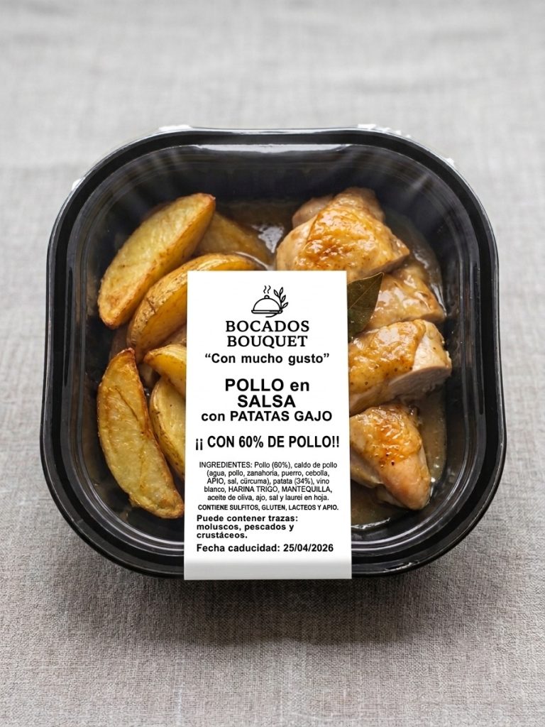 Pollo en Salsa con Patatas Gajo
